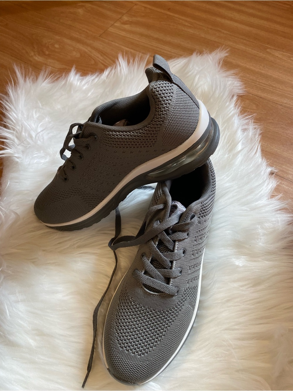 NEW Gray Knit Athletic Sneakers
